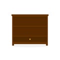 Dark Wood Drawer Storage Cabinet Furniture Illustration