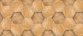 Dark Wood oak 3d tiles texture with cream plastic elements. Material wood oak Royalty Free Stock Photo