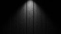 Dark wood paneling illuminated by a single spotlight Royalty Free Stock Photo