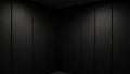 Dark wood paneling interior corner with dramatic spotlighting and deep shadows Royalty Free Stock Photo