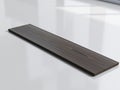 Dark Wood Plank on Reflective White Surface Royalty Free Stock Photo