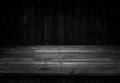 Dark wood table, black wooden perspective interior for product display Royalty Free Stock Photo