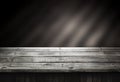 Dark wood table, wooden perspective background for present product Royalty Free Stock Photo