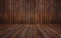 Dark wood texture background, wood wall and floor
