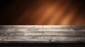 Dark wooden background, table for product, old wooden perspective interior Royalty Free Stock Photo