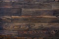 Dark wooden background. Vintage panel of old textured dark wood. Wooden table countertop. Background for text, collage. Royalty Free Stock Photo