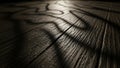 Dark wooden floor with dramatic light and shadow patterns Royalty Free Stock Photo