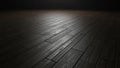 Dark wooden floor planks with dramatic light and shadow patterns Royalty Free Stock Photo