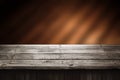 Dark wooden table, perspective background for product present Royalty Free Stock Photo