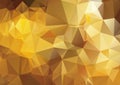 Dark yellow abstract polygonal background Royalty Free Stock Photo