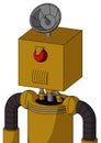 Dark-Yellow Automaton With Box Head And Speakers Mouth And Angry Cyclops And Radar Dish Hat