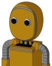 Dark-Yellow Automaton With Bubble Head And Two Eyes Royalty Free Stock Photo