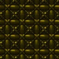 Dark yellow brown brass bronze mosaic metal stone floral polygonal ornament 3D seamless texture