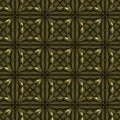 Dark yellow shiny gold metal, stained glass, ceramic tile, gem stone floral geometric ornaments 3D seamless texture