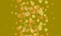 Dark yellow vector pattern with random forms. Royalty Free Stock Photo