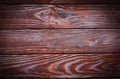 Darkened wooden brown background. Natural wood texture. Copy space. Close-up Royalty Free Stock Photo