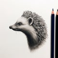 Darkly Detailed Hedgehog Pencil Drawing - Hyper-realistic Animal Illustration