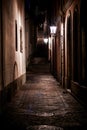 Darkness empty street Royalty Free Stock Photo