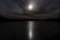 Darkness falls in sky above Lake McKerrow