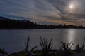 Darkness falls in sky above Lake McKerrow