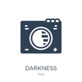 darkness icon in trendy design style. darkness icon isolated on white background. darkness vector icon simple and modern flat