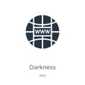 Darkness icon vector. Trendy flat darkness icon from web collection isolated on white background. Vector illustration can be used