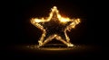 The darkness is lit up by brilliant flashes, showcasing dynamic star-like designs and striking contrasts in an