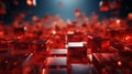 A group of red cubes background
