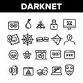 Darknet Collection Web Elements Icons Set Vector Royalty Free Stock Photo