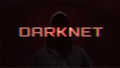 Darknet Concept. Dark BG with Glitch Effect