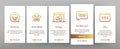 Darknet Onboarding Web Elements Icons Set Vector