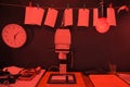 Darkroom printing photos Royalty Free Stock Photo