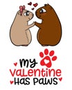 Guinea pig couple Valentine Illustration Royalty Free Stock Photo