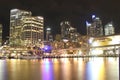 Darling Harbour cityscape at night Royalty Free Stock Photo