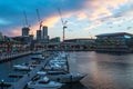 Darling Harbour in Sydney at sunset