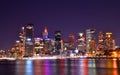 Darling Harbour during Vivid Sydney light festival.