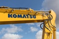 Large yellow Komatsu industrial digger machine