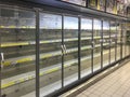 Darlowo, Poland : empty refrigerators in Biedronka discount shop