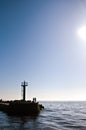 Darlowo port jetty beacon sunrise