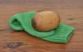 Darning egg with hand-knitted sock Royalty Free Stock Photo