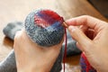 Darning socks Royalty Free Stock Photo