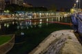 Darsena buildings at night life time , Milan, Italy