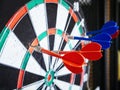 Dart board with Arrows Target Goal achievement concept Royalty Free Stock Photo