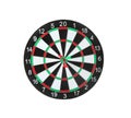 Dart board with color arrows hitting