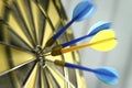 Dart board with dart