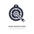 dart board game icon on white background. Simple element illustration from Weapons concept