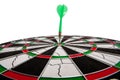 Dart in bullseye of dartboard Royalty Free Stock Photo