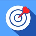 Dart in the dartboard center icon