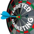 Dart and Dartboard Targeted Marketing Royalty Free Stock Photo