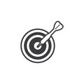 dart in a dartboard. Vector illustration decorative design Royalty Free Stock Photo